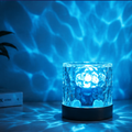 AquaGlow Crystal Ripple Lamp — blue ripple light projection